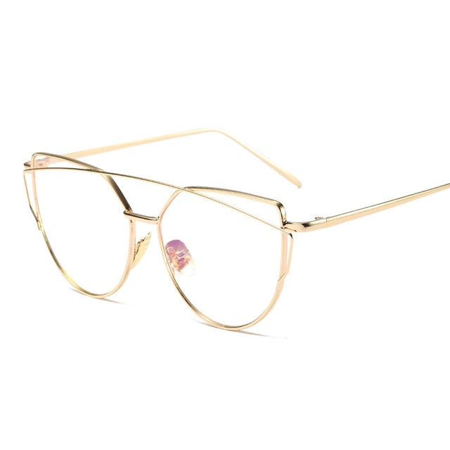 Fashion Cat Eyes Vintage Rose Gold - Women's Sun Glasses